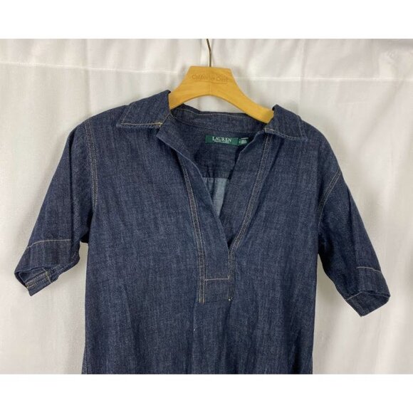 Lauren Ralph Lauren Denim Short Sleeve Shift Dress Women's Small - Picture 4 of 14